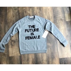 Bow & Drape The Future is Female Gray Sweater